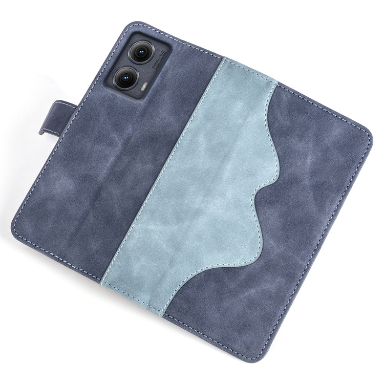 For Motolora Edge 5G 2024 Stitching Horizontal Flip Leather Phone Case(Blue) - Motorola Cases by PMC Jewellery | Online Shopping South Africa | PMC Jewellery | Buy Now Pay Later Mobicred