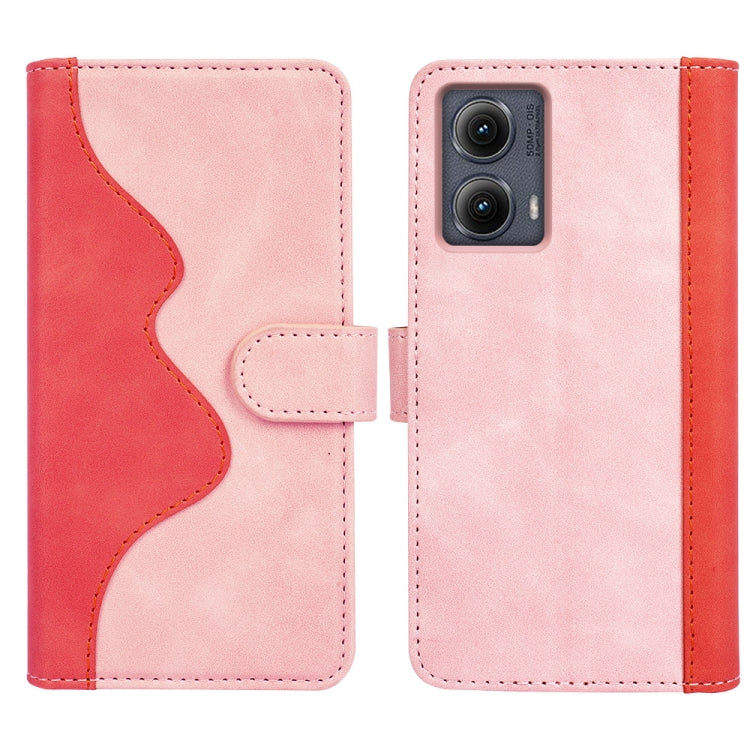 For Motolora Edge 5G 2024 Stitching Horizontal Flip Leather Phone Case(Red) - Motorola Cases by PMC Jewellery | Online Shopping South Africa | PMC Jewellery | Buy Now Pay Later Mobicred