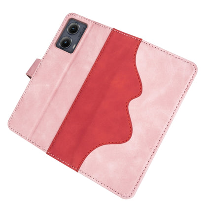 For Motolora Edge 5G 2024 Stitching Horizontal Flip Leather Phone Case(Red) - Motorola Cases by PMC Jewellery | Online Shopping South Africa | PMC Jewellery | Buy Now Pay Later Mobicred