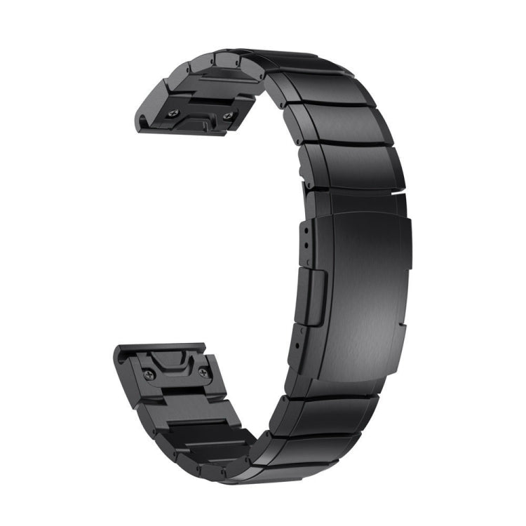 For Garmin Approach S62 22mm Titanium Alloy Quick Release Watch Band(Black) - Watch Bands by PMC Jewellery | Online Shopping South Africa | PMC Jewellery