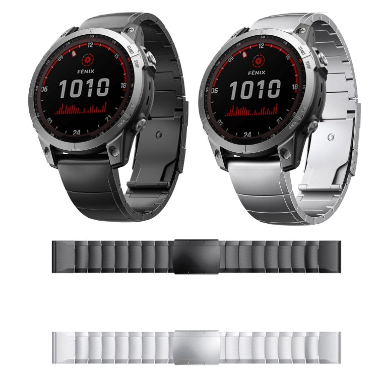 For Garmin Fenix 6 Sapphire GPS 22mm Titanium Alloy Quick Release Watch Band(Sliver) - Watch Bands by PMC Jewellery | Online Shopping South Africa | PMC Jewellery