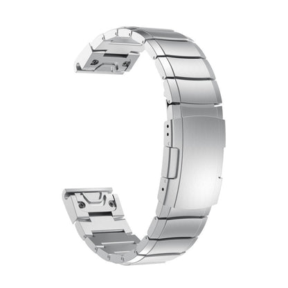 For Garmin Fenix 6X 26mm Titanium Alloy Quick Release Watch Band(Sliver) - Watch Bands by PMC Jewellery | Online Shopping South Africa | PMC Jewellery