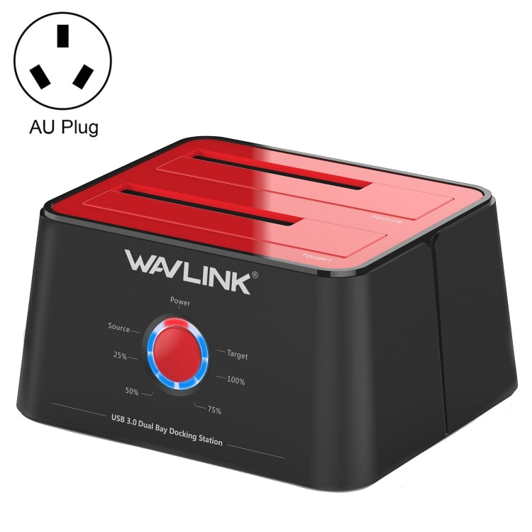 Wavlink ST334U SSD Dual Bay External Hard Drive Docking Station USB 3.0 to SATA I/II/III(AU Plug) - External Hard Drives by WAVLINK | Online Shopping South Africa | PMC Jewellery | Buy Now Pay Later Mobicred