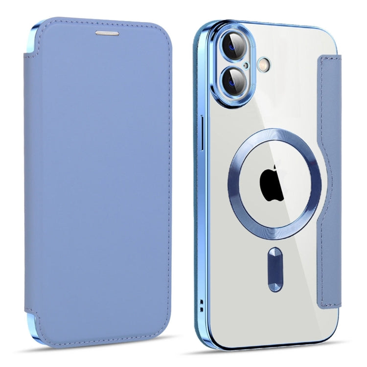 For iPhone 16 Plus Magnetic MagSafe RFID Anti-theft Leather Phone Case(Blue) - iPhone 16 Plus Cases by PMC Jewellery | Online Shopping South Africa | PMC Jewellery | Buy Now Pay Later Mobicred