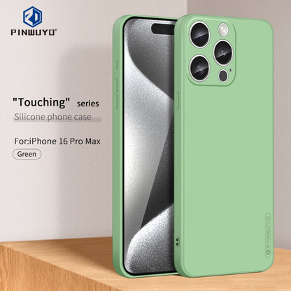 For iPhone 16 Pro Max PINWUYO Sense Series Liquid Silicone TPU Phone Case(Green) - iPhone 16 Pro Max Cases by PINWUYO | Online Shopping South Africa | PMC Jewellery | Buy Now Pay Later Mobicred