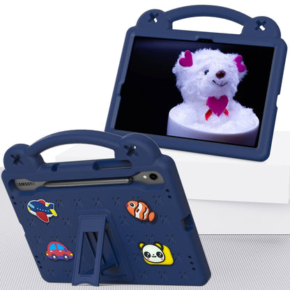 For Samsung Galaxy Tab S9 X710/X716B Handle Kickstand Children EVA Shockproof Tablet Case(Navy Blue) - Galaxy Tab S9 Cases by PMC Jewellery | Online Shopping South Africa | PMC Jewellery | Buy Now Pay Later Mobicred