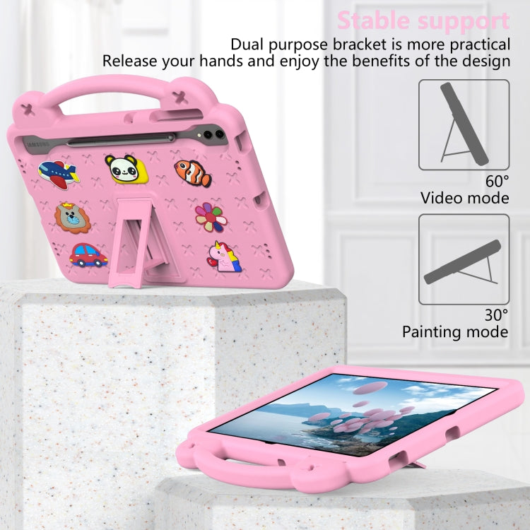 For Samsung Galaxy Tab S10+12.4 X820 Handle Kickstand Children EVA Shockproof Tablet Case(Pink) - Tab S10+ Cases by PMC Jewellery | Online Shopping South Africa | PMC Jewellery | Buy Now Pay Later Mobicred