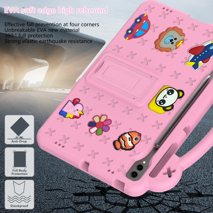 For Samsung Galaxy Tab S10+12.4 X820 Handle Kickstand Children EVA Shockproof Tablet Case(Pink) - Tab S10+ Cases by PMC Jewellery | Online Shopping South Africa | PMC Jewellery | Buy Now Pay Later Mobicred