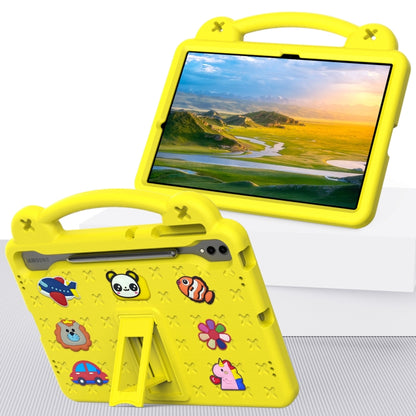 For Samsung Galaxy Tab S10+12.4 X820 Handle Kickstand Children EVA Shockproof Tablet Case(Yellow) - Tab S10+ Cases by PMC Jewellery | Online Shopping South Africa | PMC Jewellery | Buy Now Pay Later Mobicred