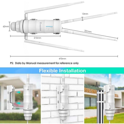 WAVLINK WN572HP3 AC1200 Dual Band Weatherproof Wireless Router Outdoor WiFi Extender, Plug:UK Plug - Wireless Routers by WAVLINK | Online Shopping South Africa | PMC Jewellery | Buy Now Pay Later Mobicred