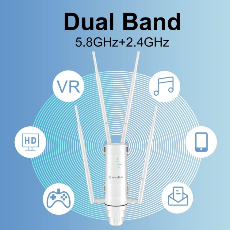 WAVLINK WN572HG3 With 4x7dBi Antenna AC1200 Outdoor WiFi Extender Wireless Routers, Plug:AU Plug - Wireless Routers by PMC Jewellery | Online Shopping South Africa | PMC Jewellery | Buy Now Pay Later Mobicred