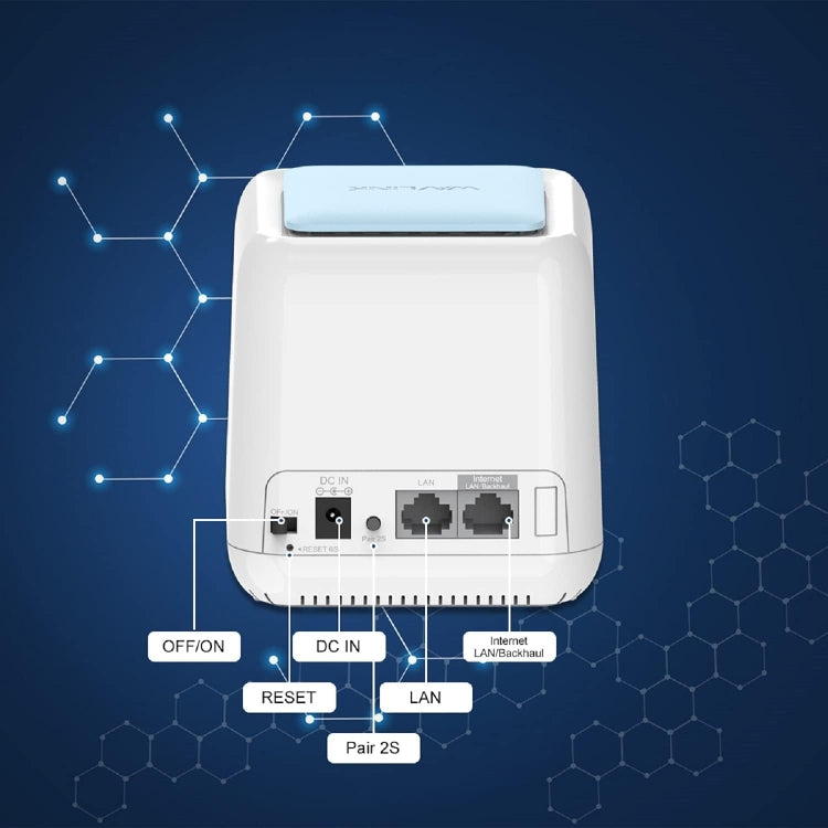 WAVLINK WN535M2 For Home Office 2pcs Mesh Wireless Router AC1200 Dual Band WiFi Signal Booster, Plug:UK Plug - Wireless Routers by WAVLINK | Online Shopping South Africa | PMC Jewellery | Buy Now Pay Later Mobicred