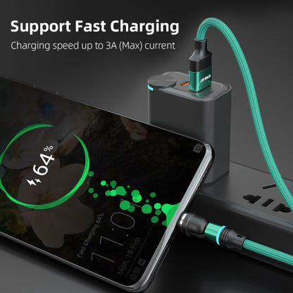 ENKAY 3 in 1 3A USB to Type-C / 8 Pin / Micro USB Magnetic 540 Degrees Rotating Fast Charging Cable, Length:1m(Black) - Charging Cable & Head by ENKAY | Online Shopping South Africa | PMC Jewellery | Buy Now Pay Later Mobicred