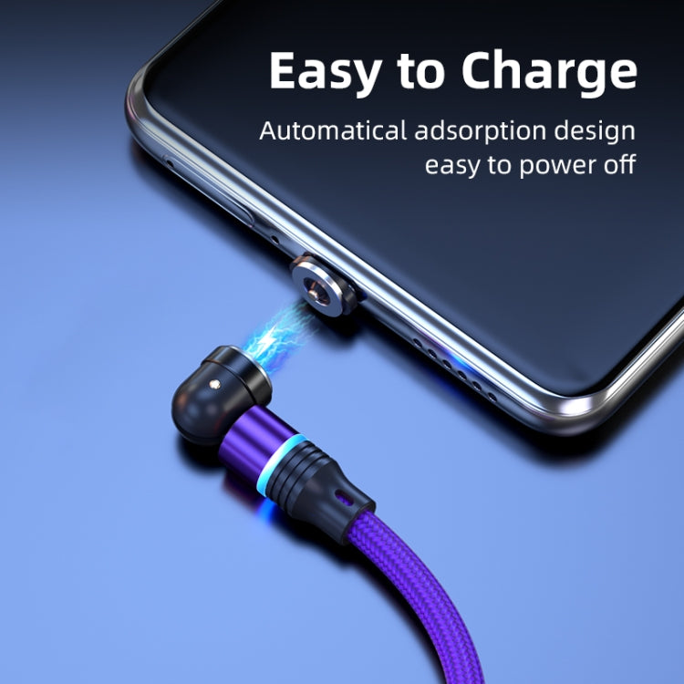 ENKAY 3 in 1 2.4A USB to Type-C / 8 Pin / Micro USB Magnetic 540 Degrees Rotating Charging Cable, Length:2m(Red) - Charging Cable & Head by ENKAY | Online Shopping South Africa | PMC Jewellery | Buy Now Pay Later Mobicred