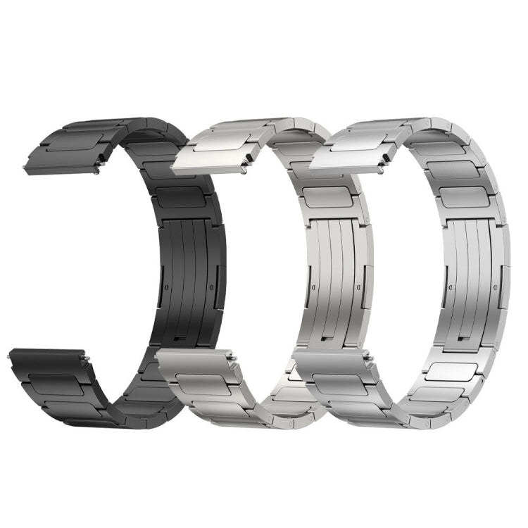 For Garmin Forerunner 265 22mm I-Shaped Titanium Alloy Watch Band(Black) - Watch Bands by PMC Jewellery | Online Shopping South Africa | PMC Jewellery