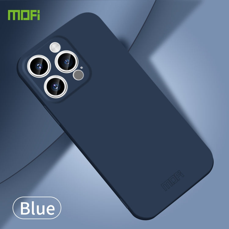 For iPhone 15 Pro Max MOFI Qin Series Skin Feel All-inclusive Silicone Phone Case(Blue) - iPhone 15 Pro Max Cases by MOFI | Online Shopping South Africa | PMC Jewellery