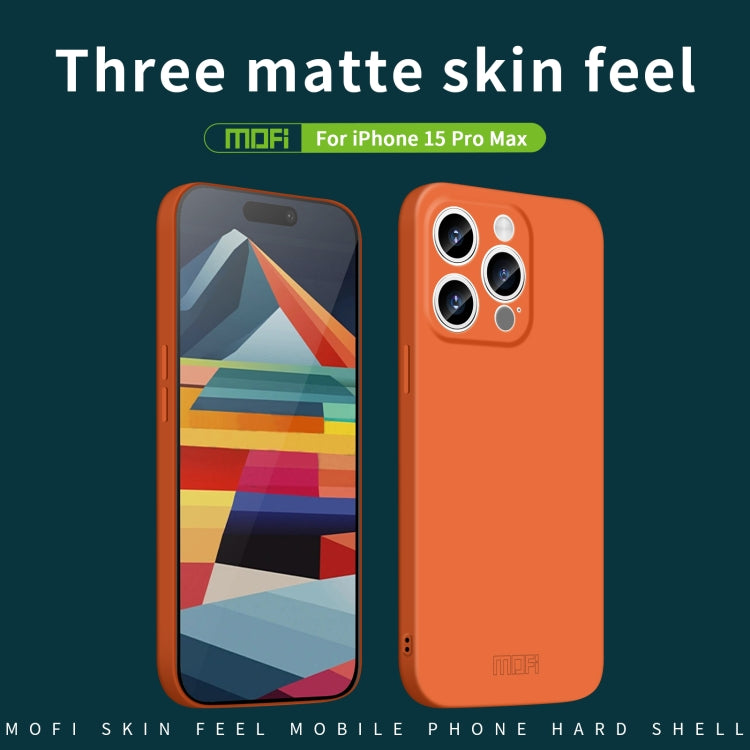 For iPhone 15 Pro Max MOFI Qin Series Skin Feel All-inclusive Silicone Phone Case(Orange) - iPhone 15 Pro Max Cases by MOFI | Online Shopping South Africa | PMC Jewellery