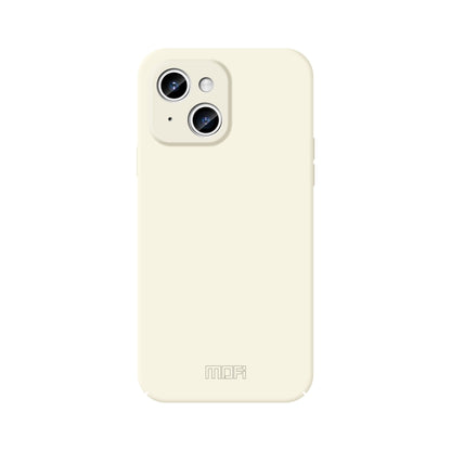 For iPhone 15 Plus MOFI Qin Series Skin Feel All-inclusive Silicone Phone Case(Beige) - iPhone 15 Plus Cases by MOFI | Online Shopping South Africa | PMC Jewellery