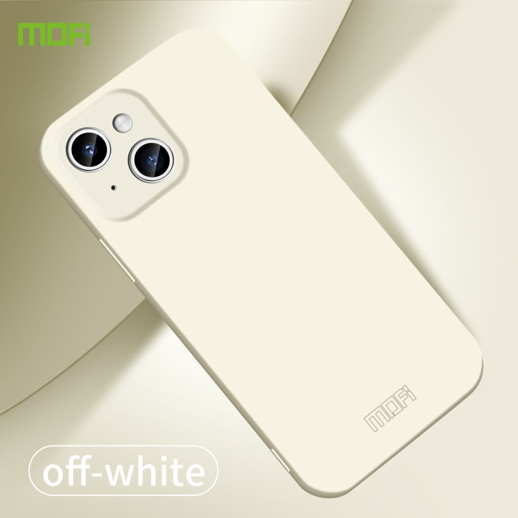 For iPhone 15 MOFI Qin Series Skin Feel All-inclusive Silicone Phone Case(Beige) - iPhone 15 Cases by MOFI | Online Shopping South Africa | PMC Jewellery