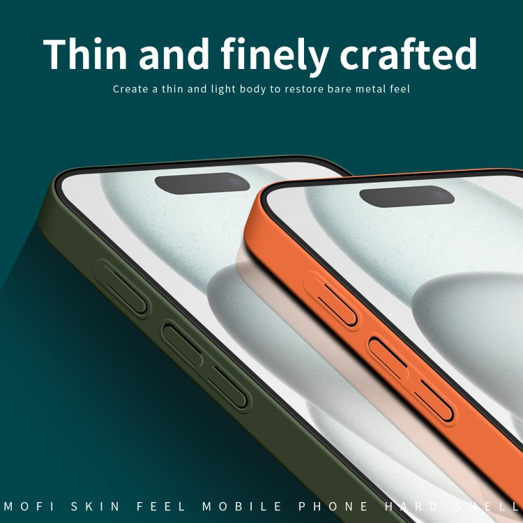 For iPhone 16 MOFI Qin Series Skin Feel All-inclusive PC Phone Case(Orange) - iPhone 16 Cases by MOFI | Online Shopping South Africa | PMC Jewellery | Buy Now Pay Later Mobicred