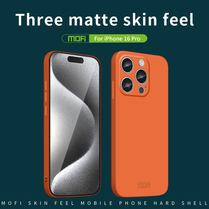 For iPhone 16 Pro MOFI Qin Series Skin Feel All-inclusive PC Phone Case(Orange) - iPhone 16 Pro Cases by MOFI | Online Shopping South Africa | PMC Jewellery | Buy Now Pay Later Mobicred