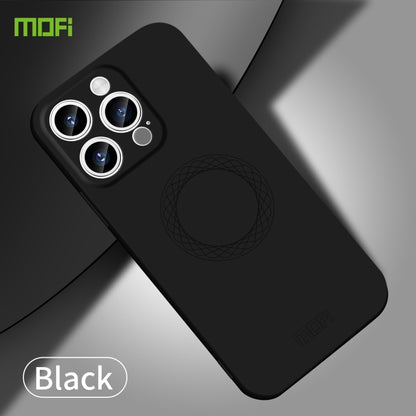 For iPhone 15 Pro MOFI Qin Series Magsafe Skin Feel All-inclusive Silicone Phone Case(Black) - iPhone 15 Pro Cases by MOFI | Online Shopping South Africa | PMC Jewellery