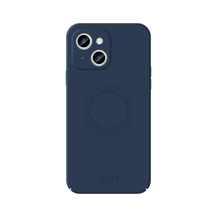 For iPhone 15 MOFI Qin Series Magsafe Skin Feel All-inclusive Silicone Phone Case(Blue) - iPhone 15 Cases by MOFI | Online Shopping South Africa | PMC Jewellery