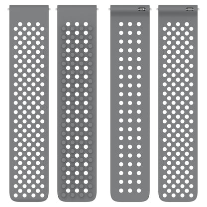 For Garmin Venu 2 Plus 20mm Holes Breathable 3D Dots Silicone Watch Band(Grey) - Watch Bands by PMC Jewellery | Online Shopping South Africa | PMC Jewellery