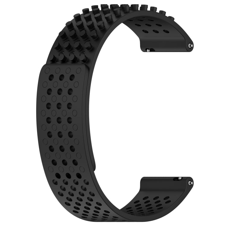 For Xiaomi MI Watch Color 2 22mm Holes Breathable 3D Dots Silicone Watch Band(Black) - Watch Bands by PMC Jewellery | Online Shopping South Africa | PMC Jewellery