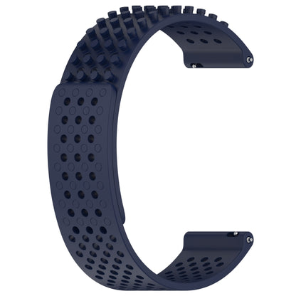 For Xiaomi Haylou GST LS09B 22mm Holes Breathable 3D Dots Silicone Watch Band(Midnight Blue) - Watch Bands by PMC Jewellery | Online Shopping South Africa | PMC Jewellery