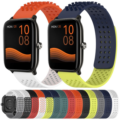 For Xiaomi MI Watch S1 Pro 22mm Holes Breathable 3D Dots Silicone Watch Band(Midnight Blue) - Watch Bands by PMC Jewellery | Online Shopping South Africa | PMC Jewellery