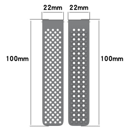 For Xiaomi MI Watch Color 22mm Holes Breathable 3D Dots Silicone Watch Band(Grey) - Watch Bands by PMC Jewellery | Online Shopping South Africa | PMC Jewellery