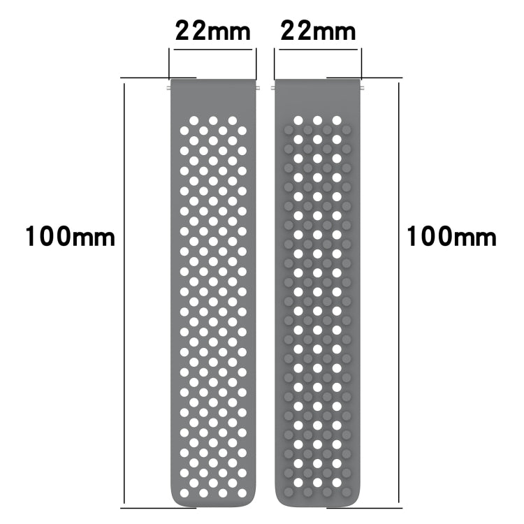 For Xiaomi Haylou RT2 LS10 22mm Holes Breathable 3D Dots Silicone Watch Band(Orange) - Watch Bands by PMC Jewellery | Online Shopping South Africa | PMC Jewellery