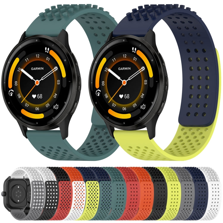 For Garmin Forerunner 255 22mm Holes Breathable 3D Dots Silicone Watch Band(Orange) - Watch Bands by PMC Jewellery | Online Shopping South Africa | PMC Jewellery