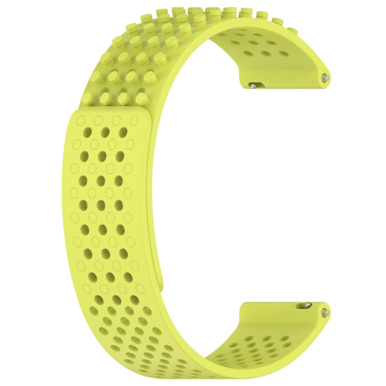 For SUUNTO 5 Peak 22mm Holes Breathable 3D Dots Silicone Watch Band(Lime Green) -  by PMC Jewellery | Online Shopping South Africa | PMC Jewellery