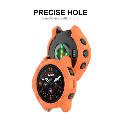 For Garmin Epix Pro 42mm / Fenix 7S / 7S Pro ENKAY Hat-Prince TPU Armor Designed Watch Protective Case(Orange) - Watch Cases by ENKAY | Online Shopping South Africa | PMC Jewellery | Buy Now Pay Later Mobicred