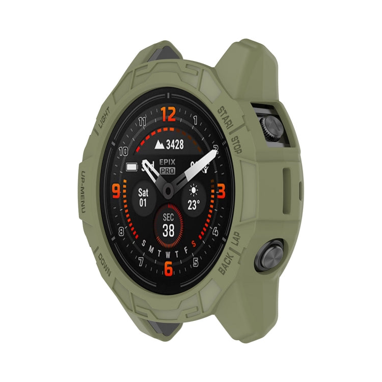 For Garmin Epix Pro 42mm / Fenix 7S / 7S Pro ENKAY Hat-Prince TPU Armor Designed Watch Protective Case(Dark Green) - Watch Cases by ENKAY | Online Shopping South Africa | PMC Jewellery | Buy Now Pay Later Mobicred