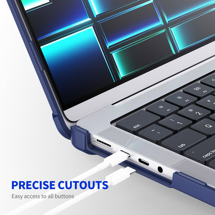 For MacBook Pro 14.2 A2442/A2779 ENKAY Hat-Prince 3 in 1 Protective Bracket Case Cover Hard Shell with TPU Keyboard Film / PET Screen Protector, Version:US(Light Blue) - MacBook Pro Cases by ENKAY | Online Shopping South Africa | PMC Jewellery | Buy Now Pay Later Mobicred