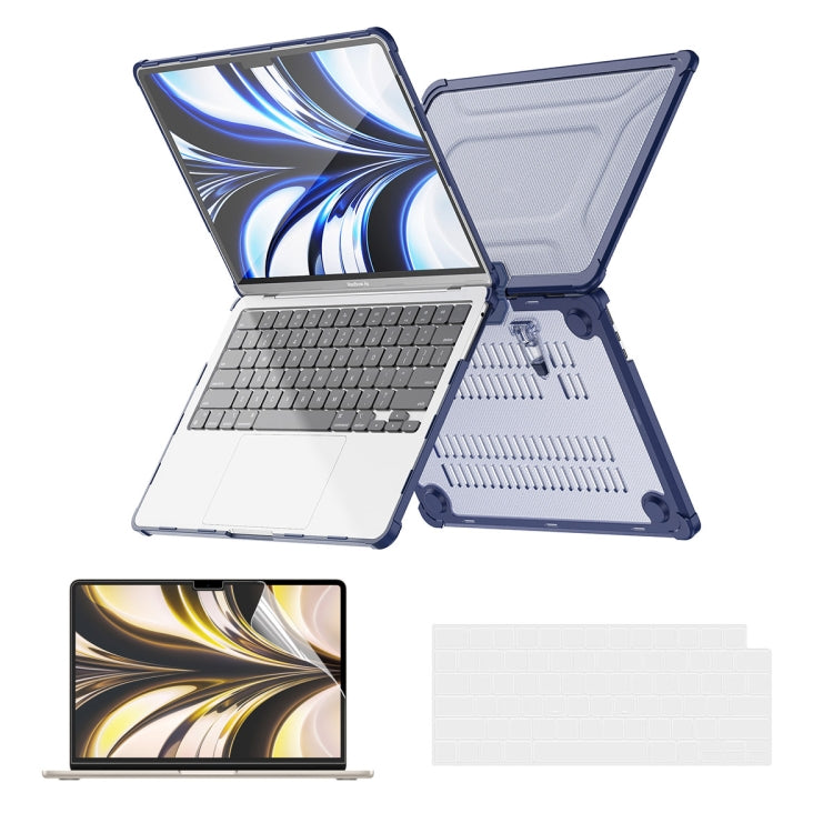 For MacBook Air 13.6 A2681 ENKAY Hat-Prince 3 in 1 Protective Bracket Case Cover Hard Shell with TPU Keyboard Film / PET Screen Protector, Version:US(Dark Blue) - MacBook Air Cases by ENKAY | Online Shopping South Africa | PMC Jewellery | Buy Now Pay Later Mobicred