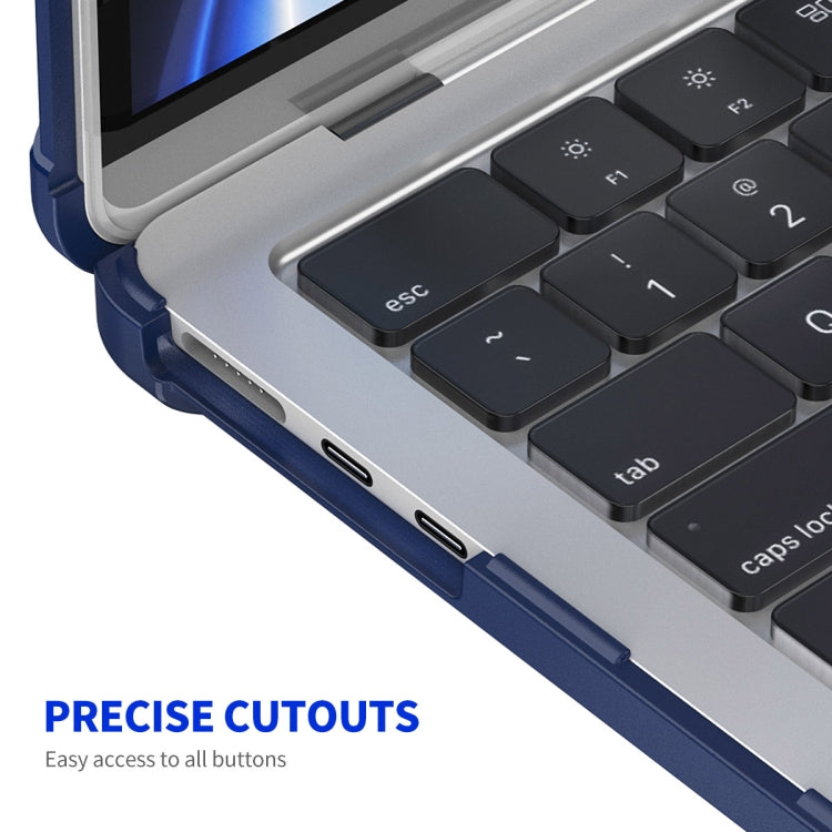 For MacBook Air 13.6 A2681 ENKAY Hat-Prince 3 in 1 Protective Bracket Case Cover Hard Shell with TPU Keyboard Film / PET Screen Protector, Version:US(Dark Blue) - MacBook Air Cases by ENKAY | Online Shopping South Africa | PMC Jewellery | Buy Now Pay Later Mobicred