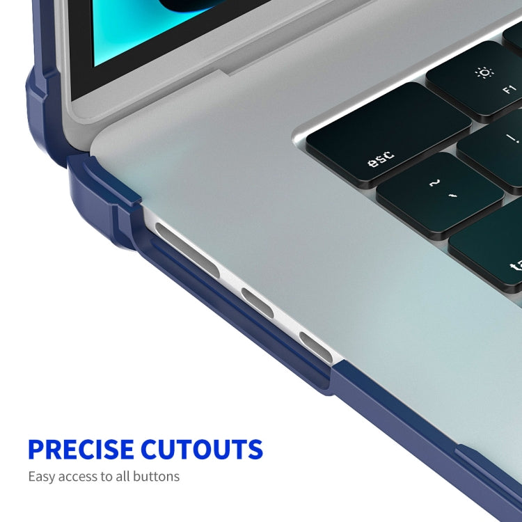 For MacBook Air 15.3 A2941 ENKAY Hat-Prince 3 in 1 Protective Bracket Case Cover Hard Shell with TPU Keyboard Film / PET Screen Protector, Version:US(Dark Blue) - MacBook Air Cases by ENKAY | Online Shopping South Africa | PMC Jewellery | Buy Now Pay Later Mobicred