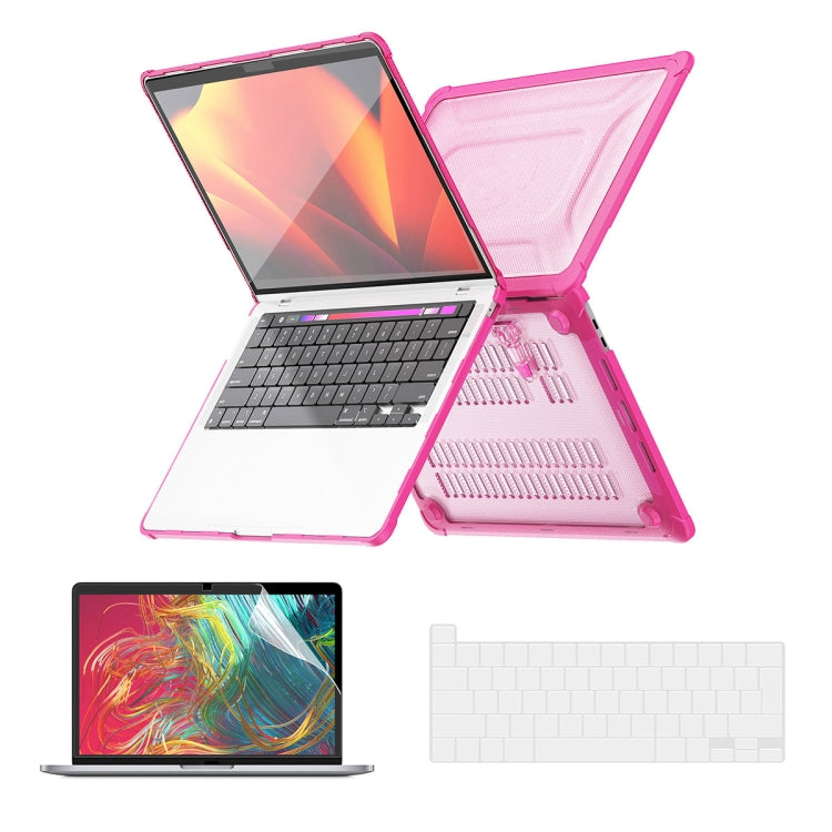 For MacBook Pro 13.3 A2251/A2289/A2338 ENKAY Hat-Prince 3 in 1 Protective Bracket Case Cover Hard Shell with TPU Keyboard Film / PET Screen Protector, Version:EU(Pink) - MacBook Pro Cases by ENKAY | Online Shopping South Africa | PMC Jewellery | Buy Now Pay Later Mobicred