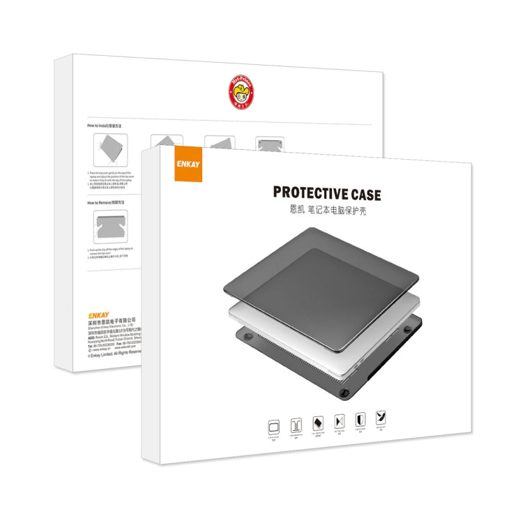 For MacBook Pro 13.3 A2251/A2289/A2338 ENKAY Hat-Prince 3 in 1 Protective Bracket Case Cover Hard Shell with TPU Keyboard Film / PET Screen Protector, Version:EU(Black) - MacBook Pro Cases by ENKAY | Online Shopping South Africa | PMC Jewellery | Buy Now Pay Later Mobicred