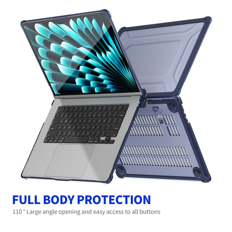 For MacBook Air 15.3 A2941/M3 2024 A3114 ENKAY Hat-Prince 3 in 1 Protective Bracket Case Cover Hard Shell with TPU Keyboard Film / PET Screen Protector, Version:EU(Light Blue) - MacBook Air Cases by ENKAY | Online Shopping South Africa | PMC Jewellery | Buy Now Pay Later Mobicred