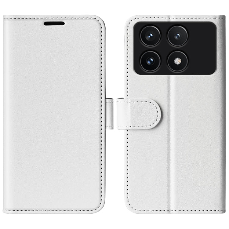 For Xiaomi Redmi K70 R64 Texture Horizontal Flip Leather Phone Case(White) - K70 Cases by PMC Jewellery | Online Shopping South Africa | PMC Jewellery | Buy Now Pay Later Mobicred