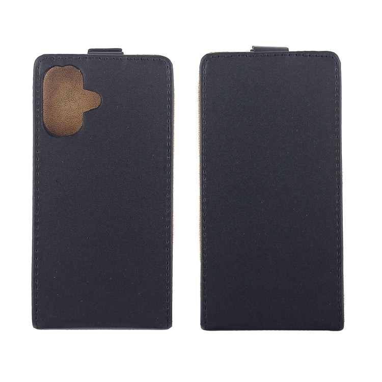 For iPhone 16 Vertical Flip Leather Phone Case with Card Slot(Black) - iPhone 16 Cases by PMC Jewellery | Online Shopping South Africa | PMC Jewellery | Buy Now Pay Later Mobicred