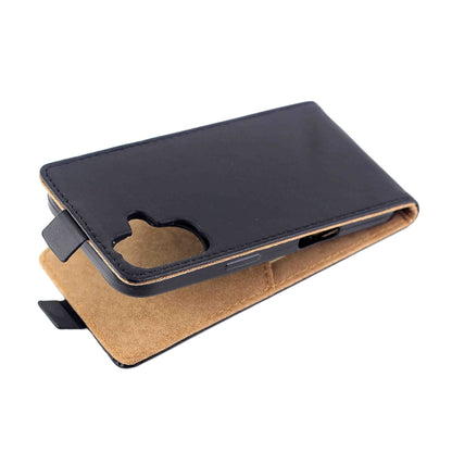 For iPhone 16 Vertical Flip Leather Phone Case with Card Slot(Black) - iPhone 16 Cases by PMC Jewellery | Online Shopping South Africa | PMC Jewellery | Buy Now Pay Later Mobicred