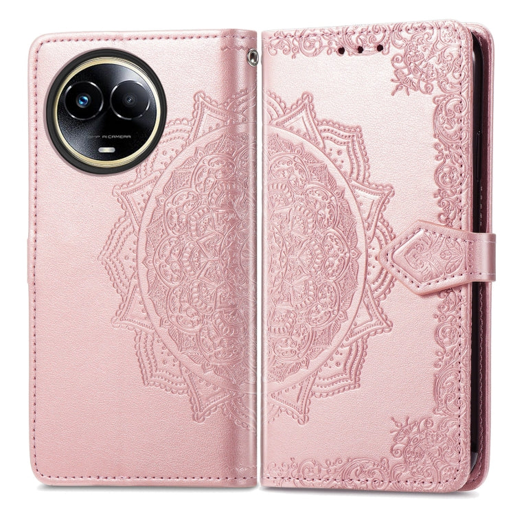 For Realme 11  5G Mandala Flower Embossed Leather Phone Case(Rose Gold) - Realme Cases by PMC Jewellery | Online Shopping South Africa | PMC Jewellery | Buy Now Pay Later Mobicred
