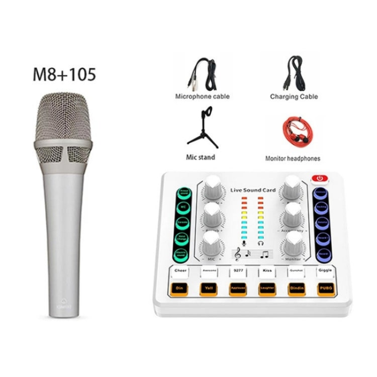 BM800 Live Sound Card with Condenser Microphone Kit(White) - Live Sound Effects Processors by PMC Jewellery | Online Shopping South Africa | PMC Jewellery | Buy Now Pay Later Mobicred