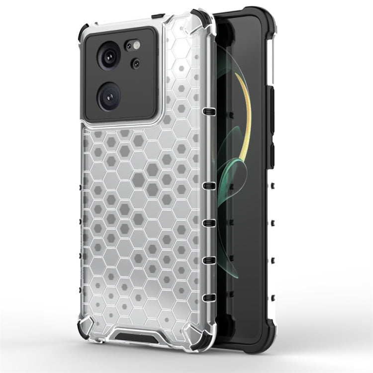 For Xiaomi 13T Pro Shockproof Honeycomb Phone Case(White) - Xiaomi Cases by PMC Jewellery | Online Shopping South Africa | PMC Jewellery | Buy Now Pay Later Mobicred